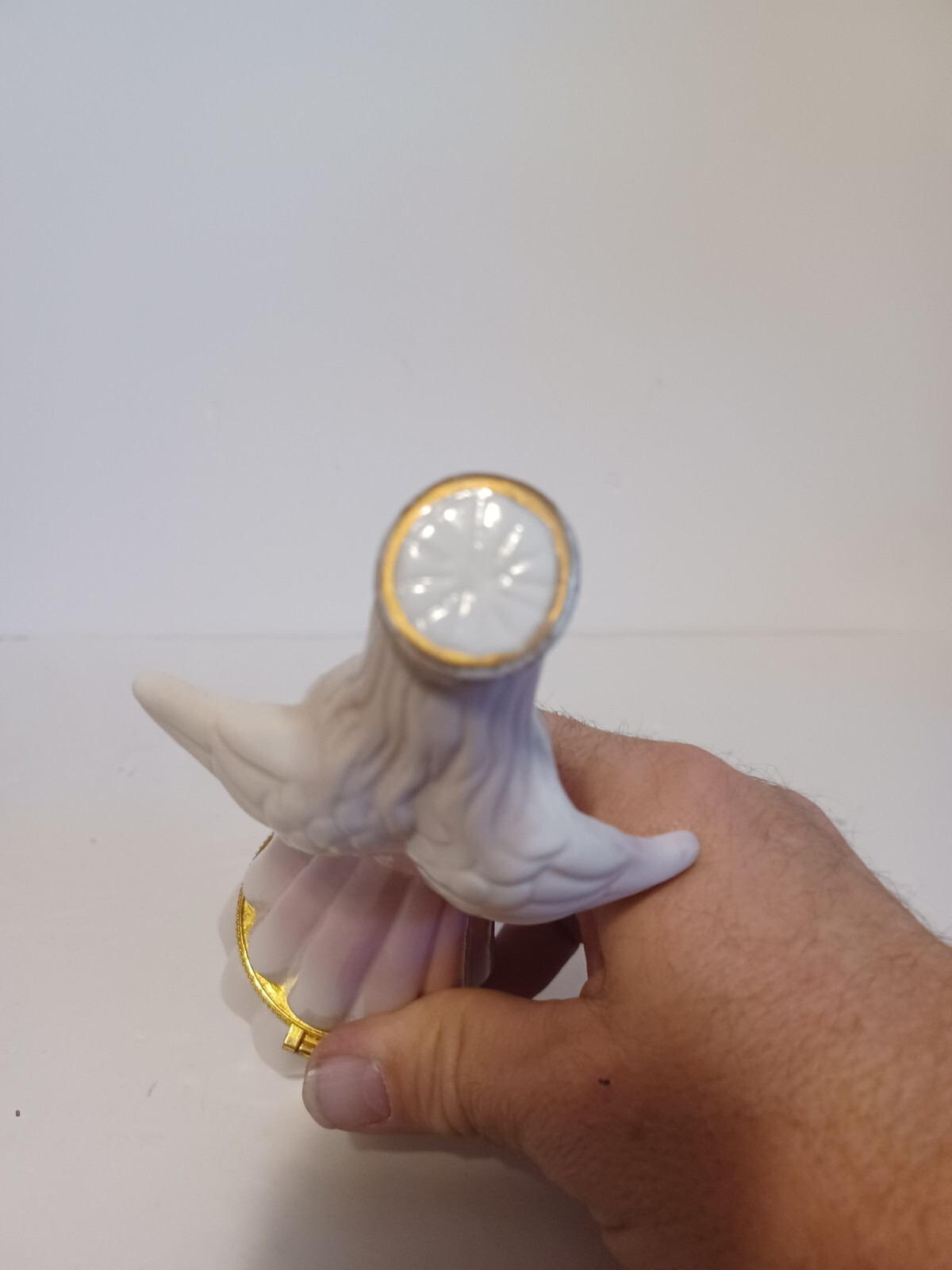 Angel w/Harp Trinket Ring Hinged Box