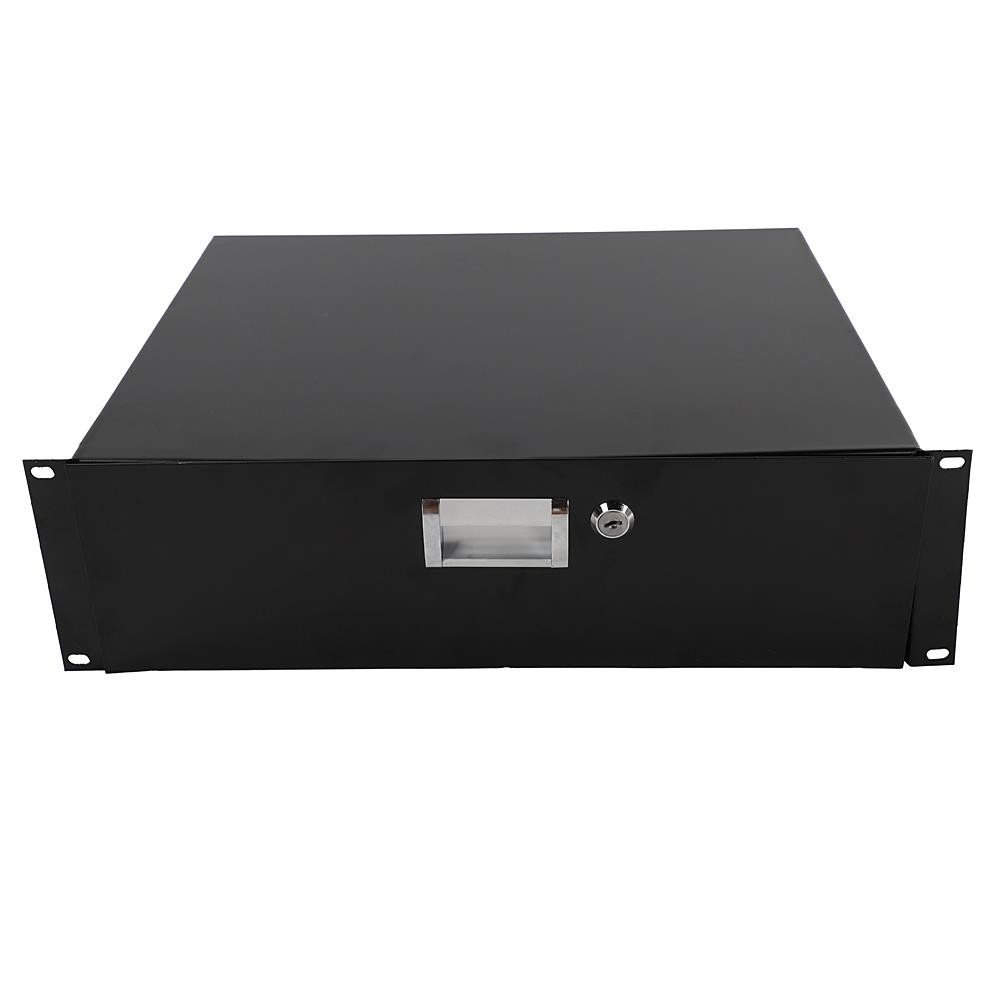 19" 3U Equipment Rack Drawer-Module Storage Patch Panel Data Cabinet With Key