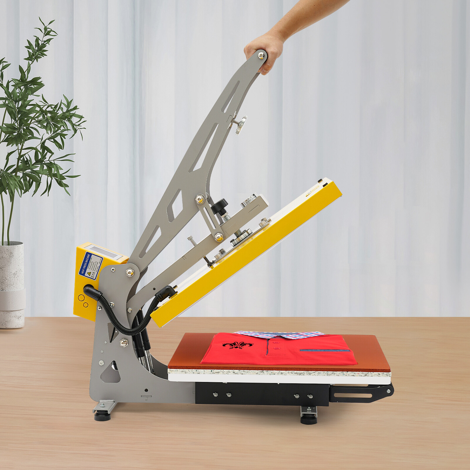 Clamshell Semi-Auto Open Heat Press Machine with Slide Out Function Heavy Duty