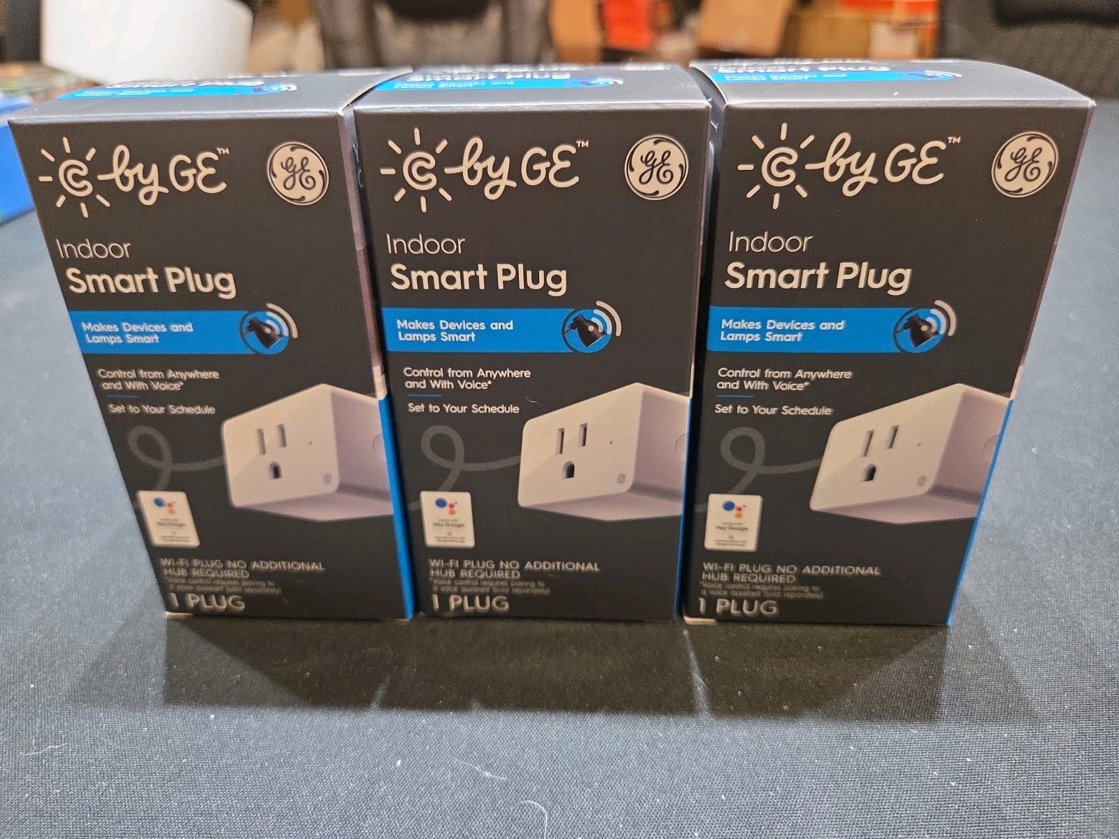 GE Indoor Smart Plugs Works with Alexa & Google . 2.4ghz 3 Pack NIB
