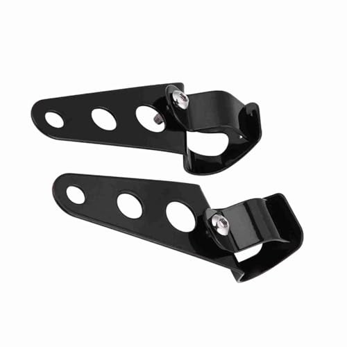 Motorcycle Headlight Brackets 26mm 2pcs Stainless Steel Adjustable Black