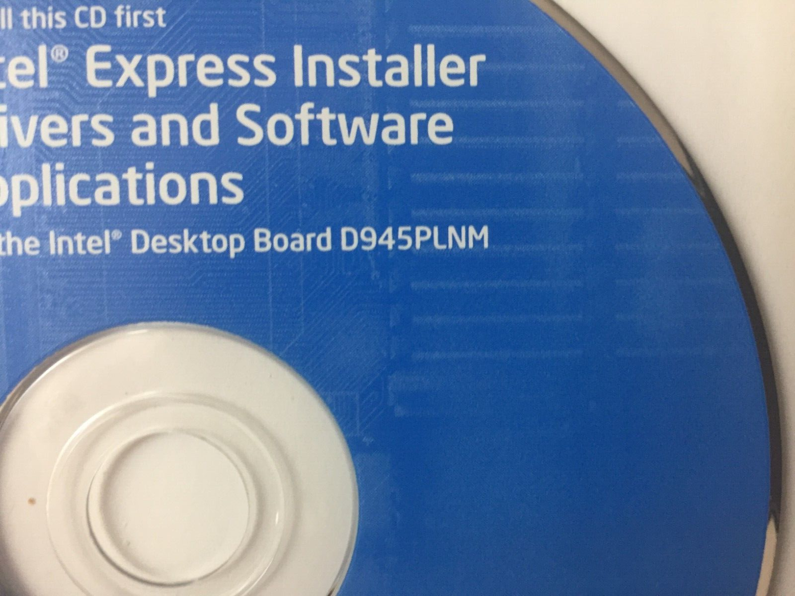 Intel Express Installer Driver and Utilities CD SW D945PLNM