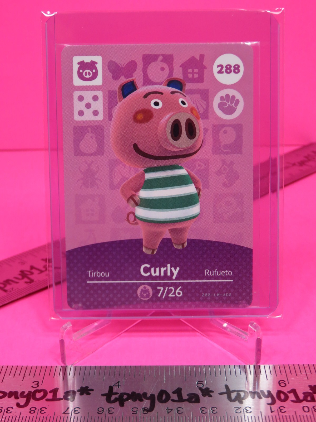 CURLY #288 AUTHENTIC US PACK FRESH Animal Crossing Series 3 Amiibo Card 📦BOXWT