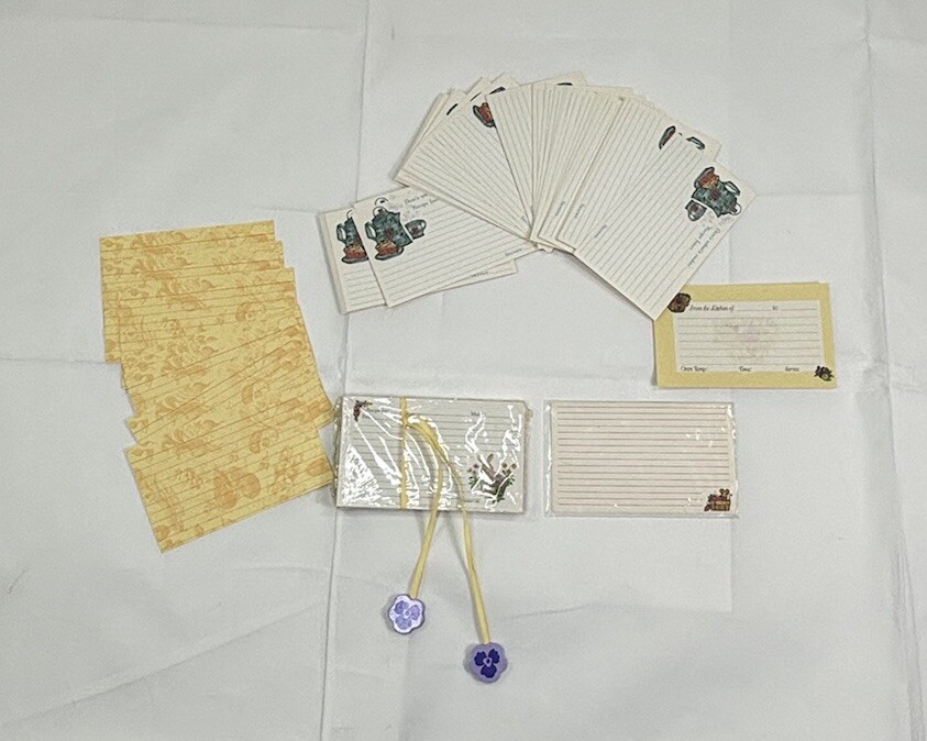 Vintage Lot Of New Recipe Cards  (65 cards total)  5” x 3”