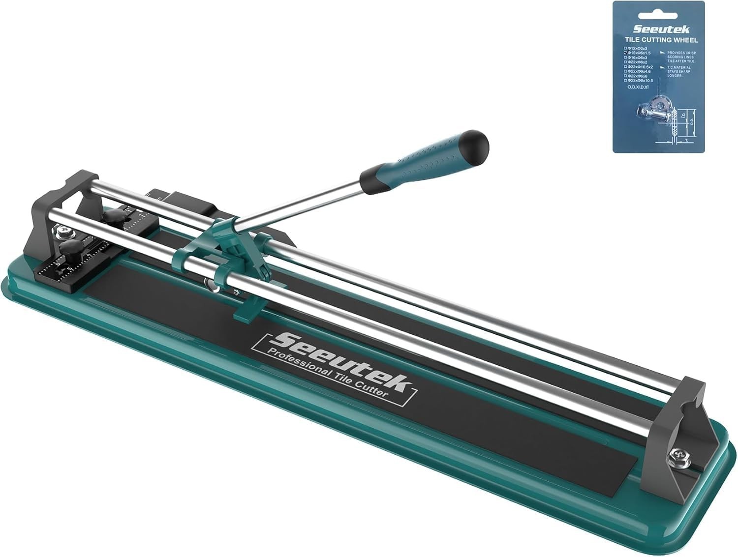 14" Manual Tile Cutter - Double Rails Ceramic Cutting Tool with Tungsten Carbide