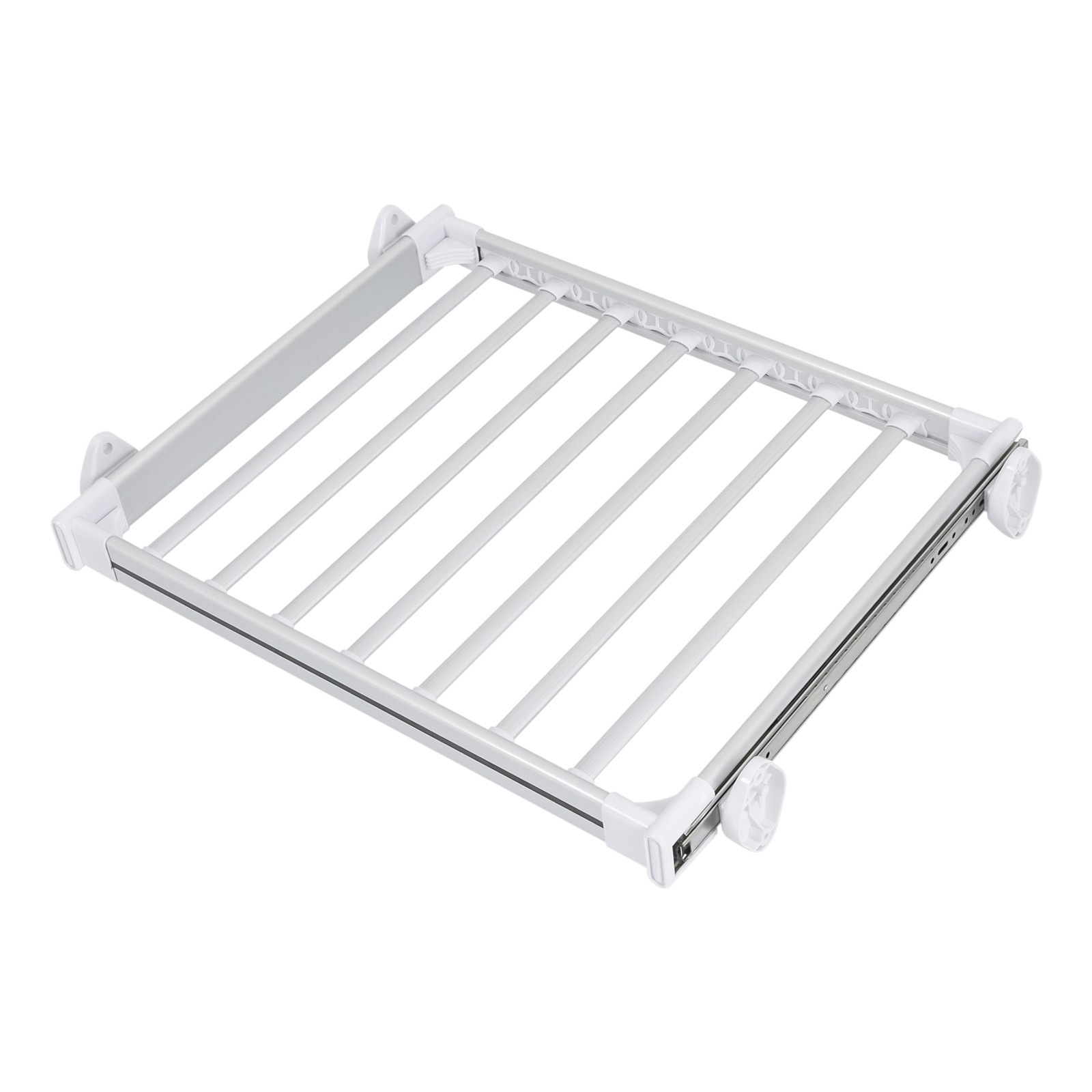 Wall Mount Pull Out Trouser Rack Closet Pants Hanger 11Bars Pants Storage Holder