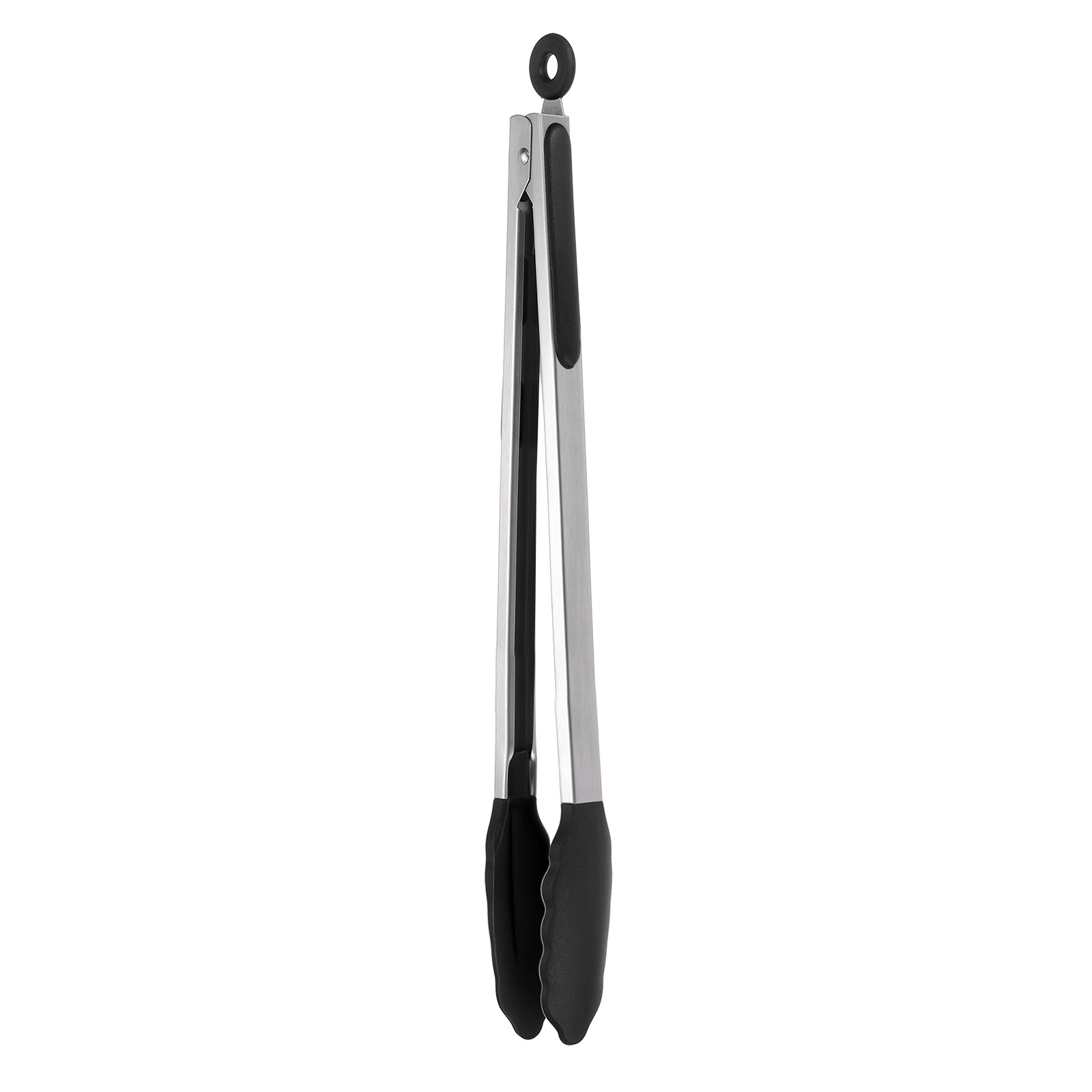 Kitchen Tongs with Silicone Tips 17 Inch 430 Stainless Steel Tongs Black