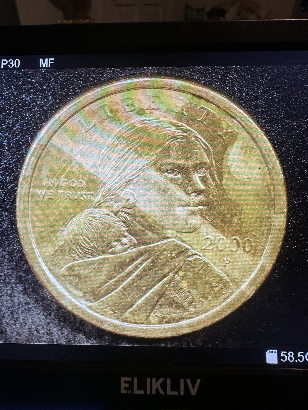 Rare 2000 P Sacagawea One Dollar Coin Lamination Error