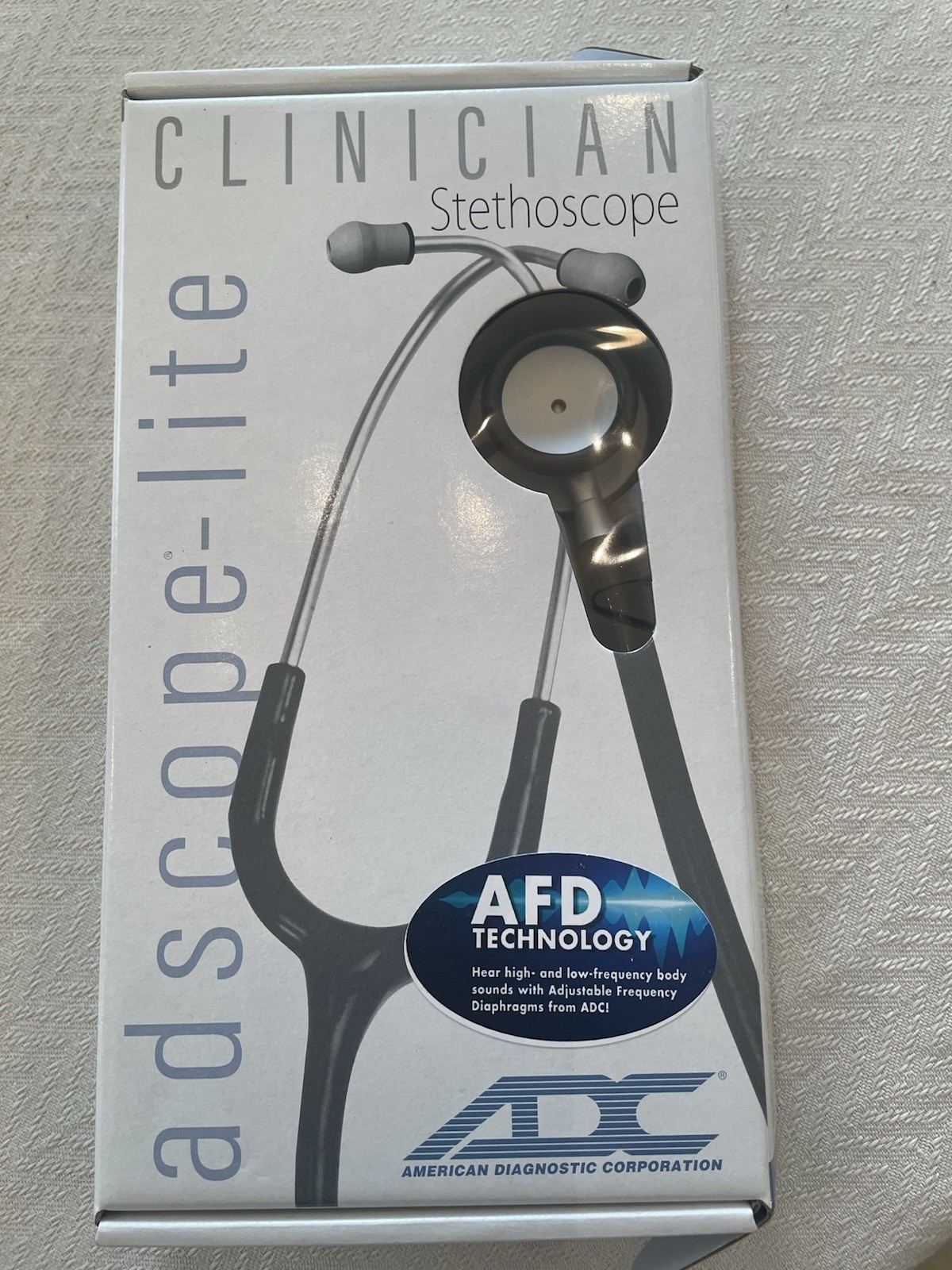 ADC Adscope-Lite 619BK Professional Stethoscope Black 30" Lightweight New Adsoft