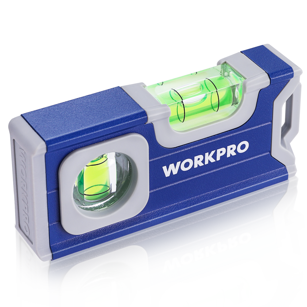 WORKPRO Small Level with 2 Bubble 90°/180° 4-1/2" Mini Level Tool Magnetic Level