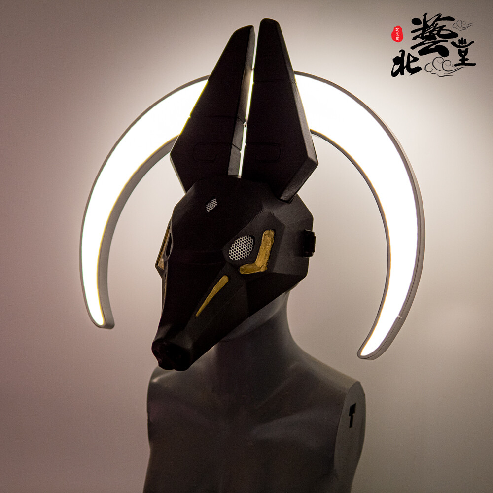 Anime Sky: Children of the Light Anubis LED Light Mask PVC Helmet Wearable Props