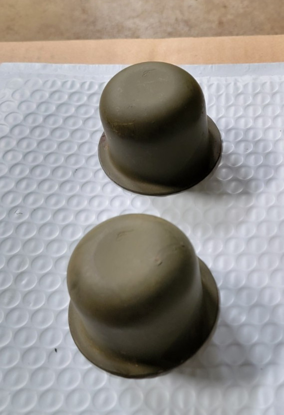2 Original NOS Ford F Script Wheel Hub Dust Covers GPW GP MB Jeep G503 FM-GP1139