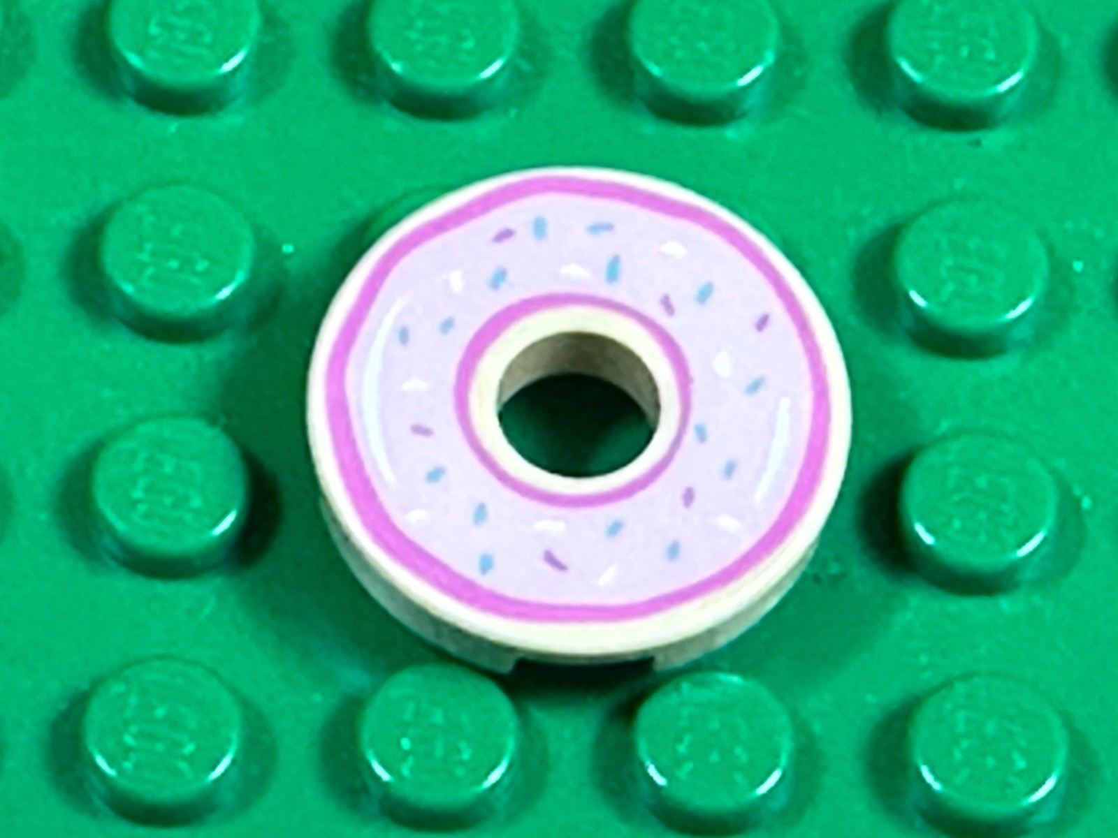 Lego Minifig Lego Decorated Tile Donut Pattern