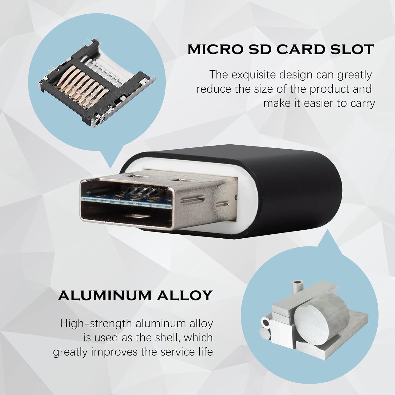 2 Pack] Micro SD Card Reader for Android Phone,Micro SD Card to USB Adapter, ...