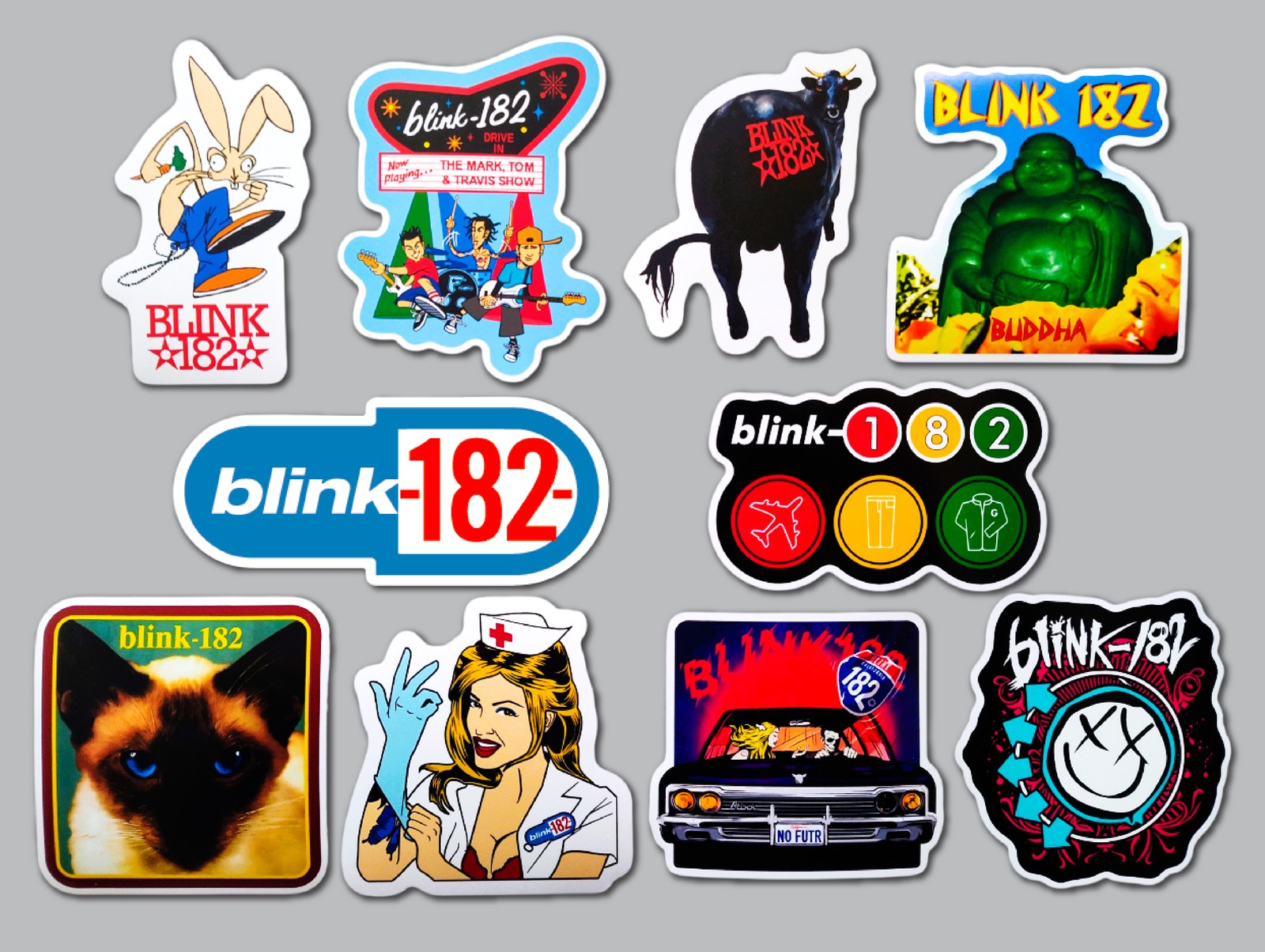 Blink 182 Vinyl Sticker Lot (10 Stickers) pop punk green day sum 41 yellowcard