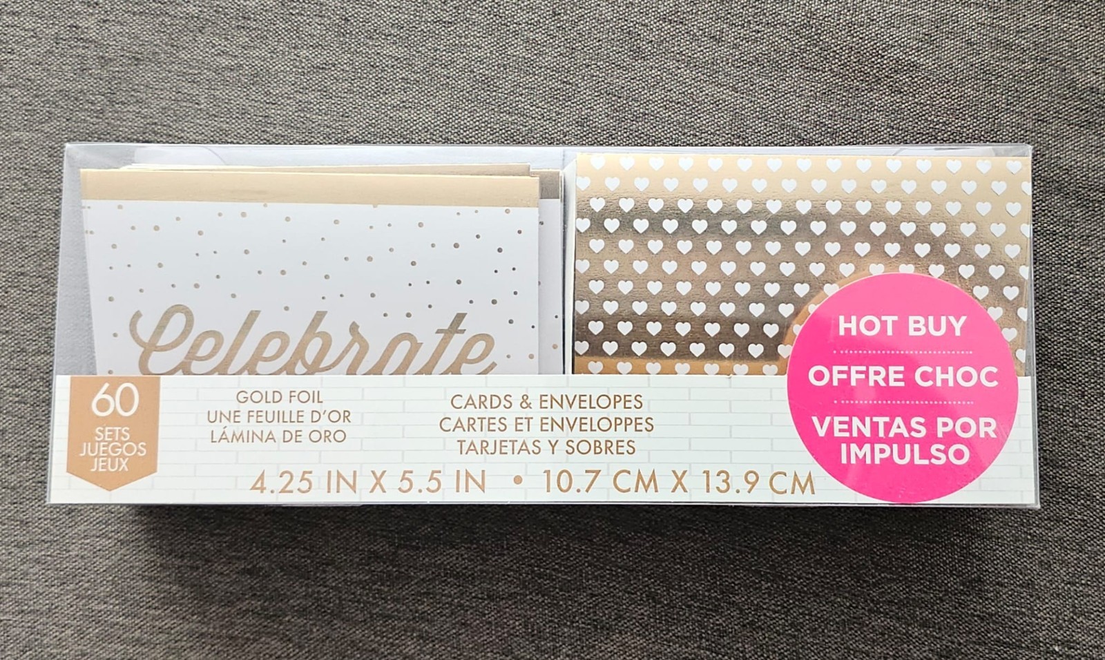 Craft SmithGold Foil Cards and Envelopes 60 Sets, Multiple designs