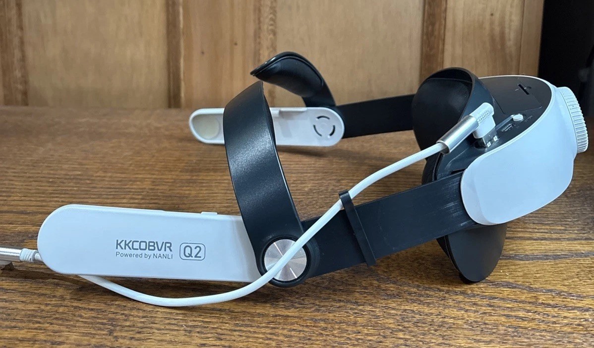KKCOBVR Q2 By NANLI Oculus Meta Quest 2 Battery Head Strap Used Works Good EUC