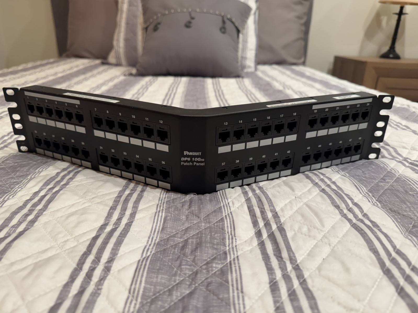 Panduit Cat6A 48 port angled patch panel (DPA486X88TGY)