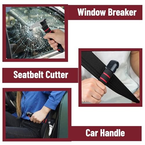Bates- Car Door Handle for Elderly, 2 Pack, Car Assist Handle for Elderly, Red