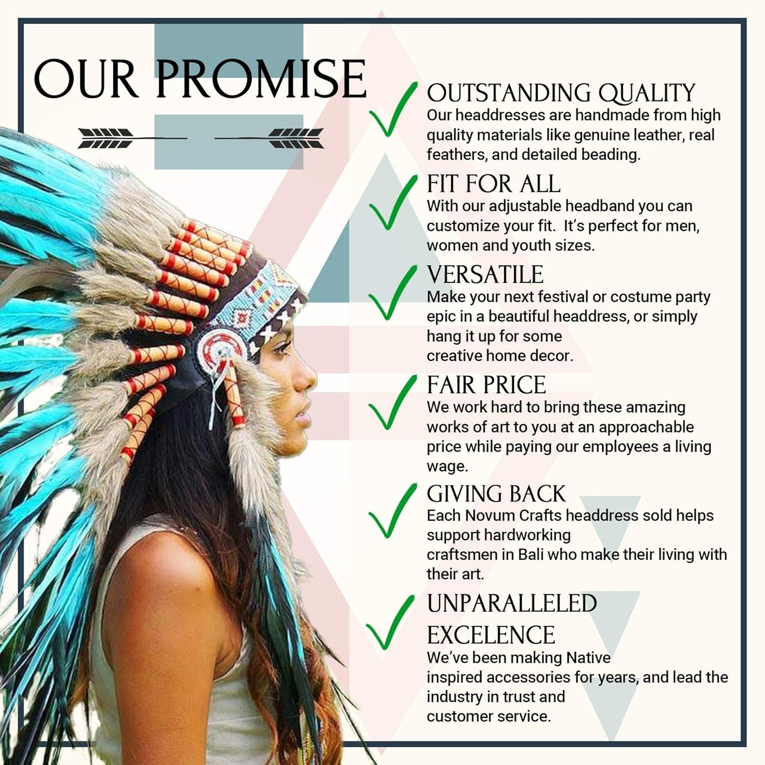 Handmade Native American Inspired Headdress