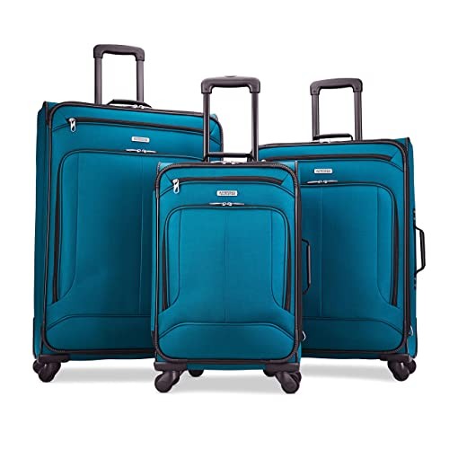 Pop Max Softside Luggage with Spinner Wheels 3-Piece Set (21/25/29) Teal