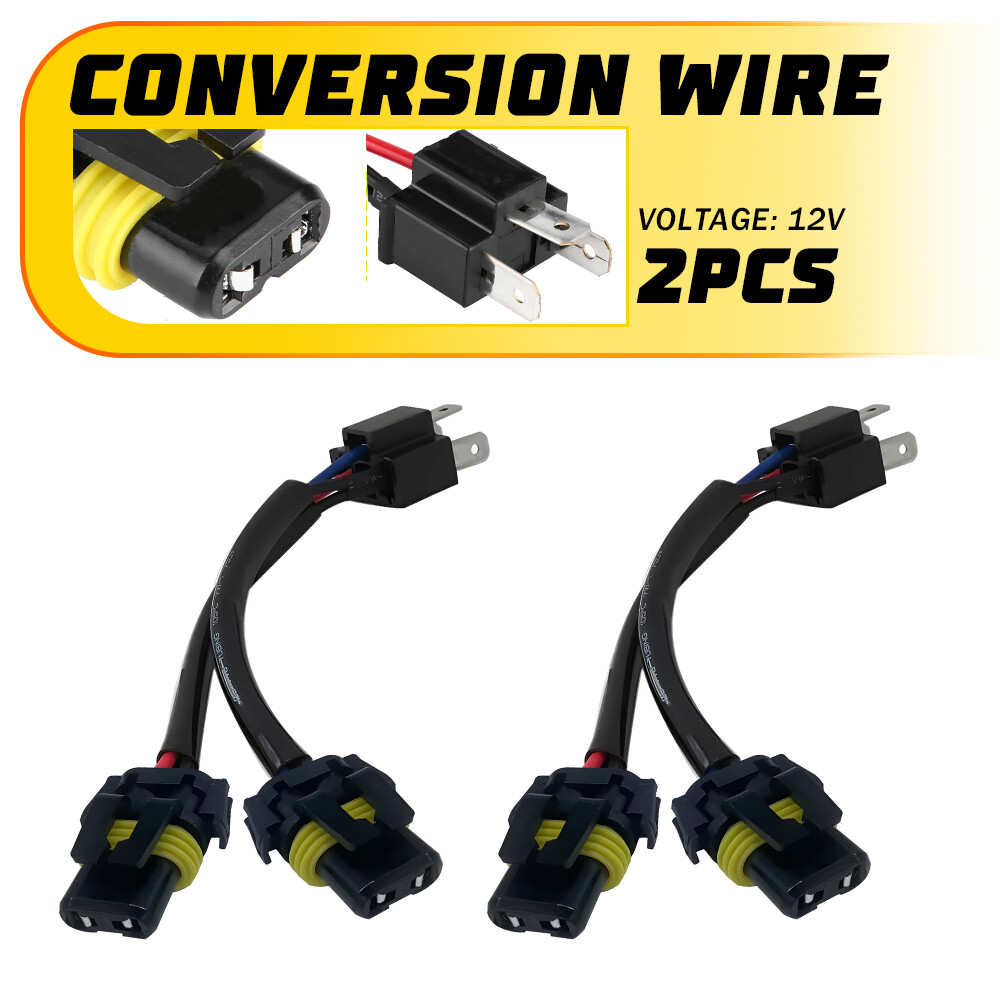 Conversion Wire 9003 H4 TO 9005 9006 Two Harness Head Light Adapter PlugPlay EPG