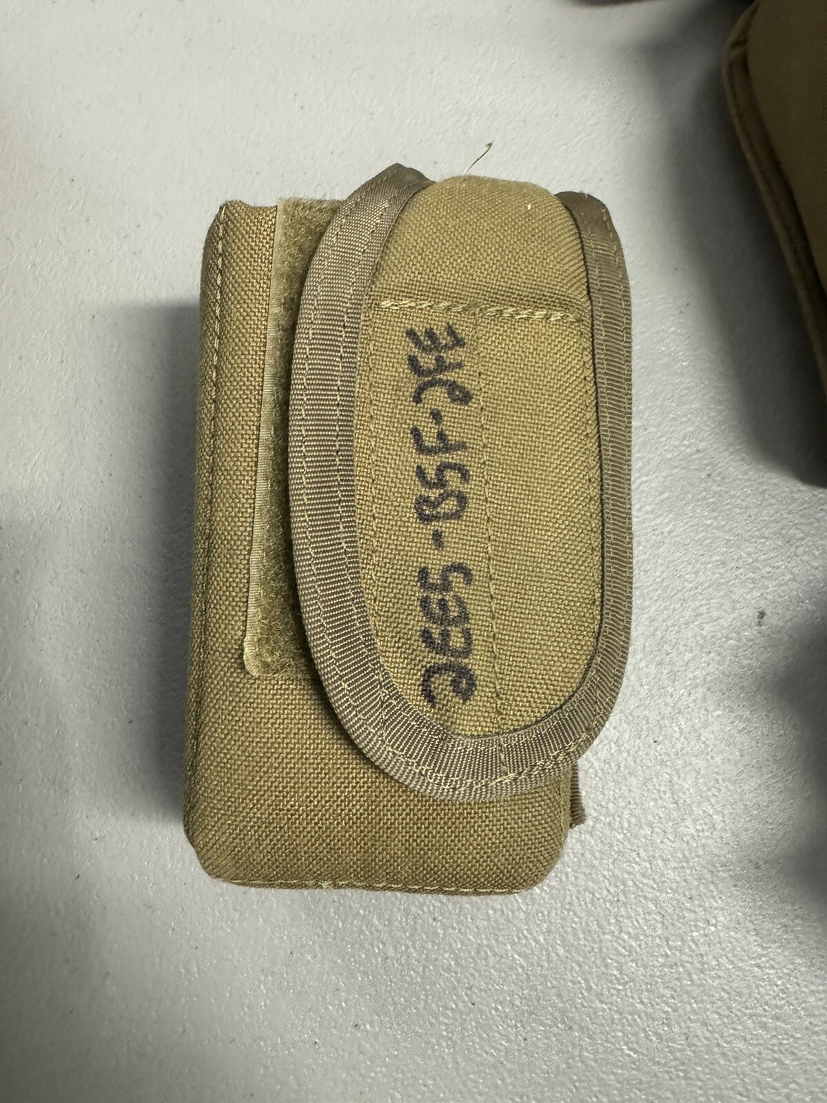 USMC Padded Motorola Radio Pouch Coyote Brown With Writing