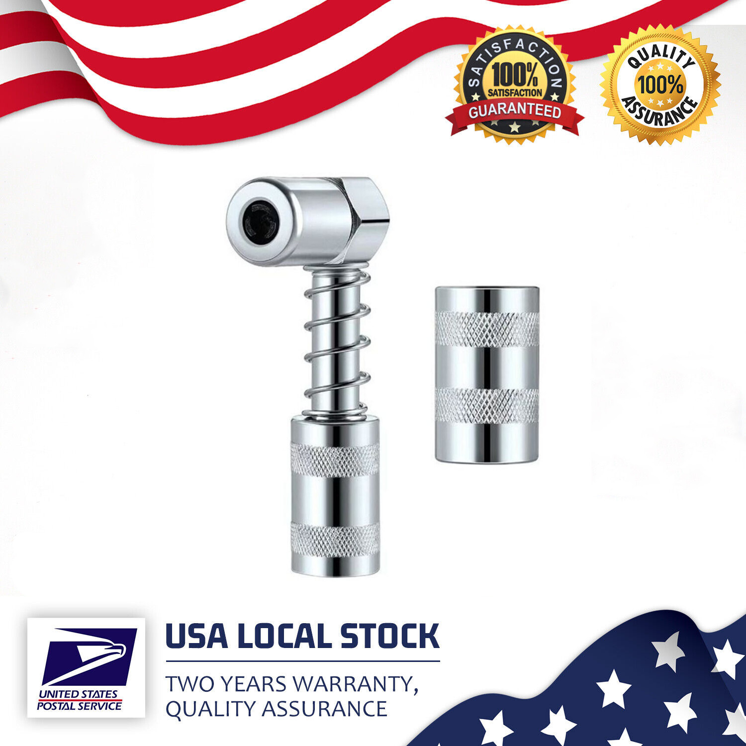 Silver 90 Degree Grease Coupler Gun Adapter 90 Degree Grease Gun Coupler Grease