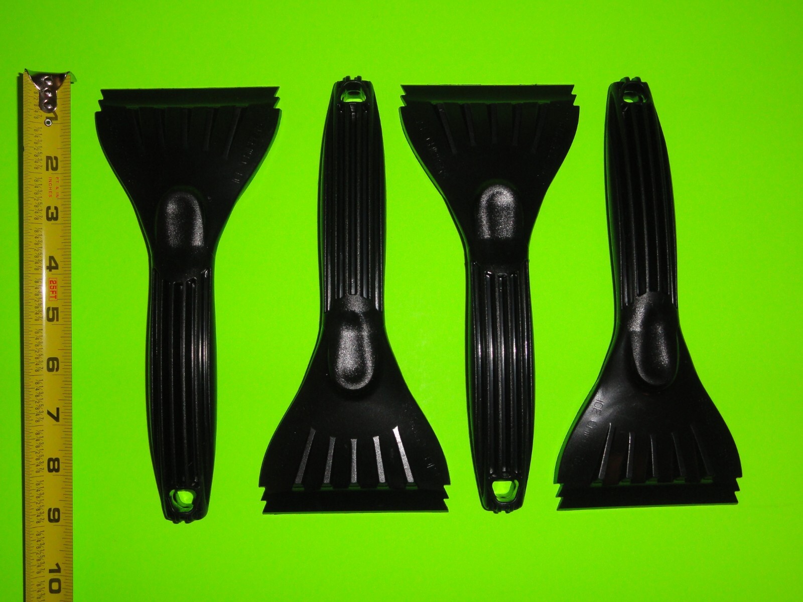 (4x) BLACK 9" Ergonomic Car Window Cleaner Windshield Snow Ice Scraper Chipper