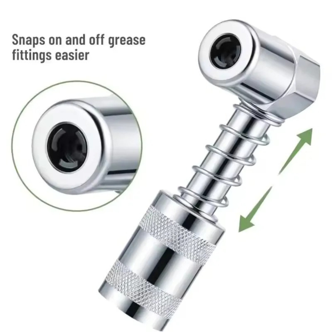 1 Set Grease Nozzle Adapter Grease Gun-Accessory 90 Degree Coupler Adapter Tool