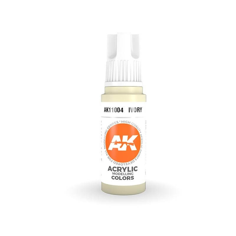 AK Interactive 17ml Bottle Ivory 3rd Gen Acrylic Paint AK11004