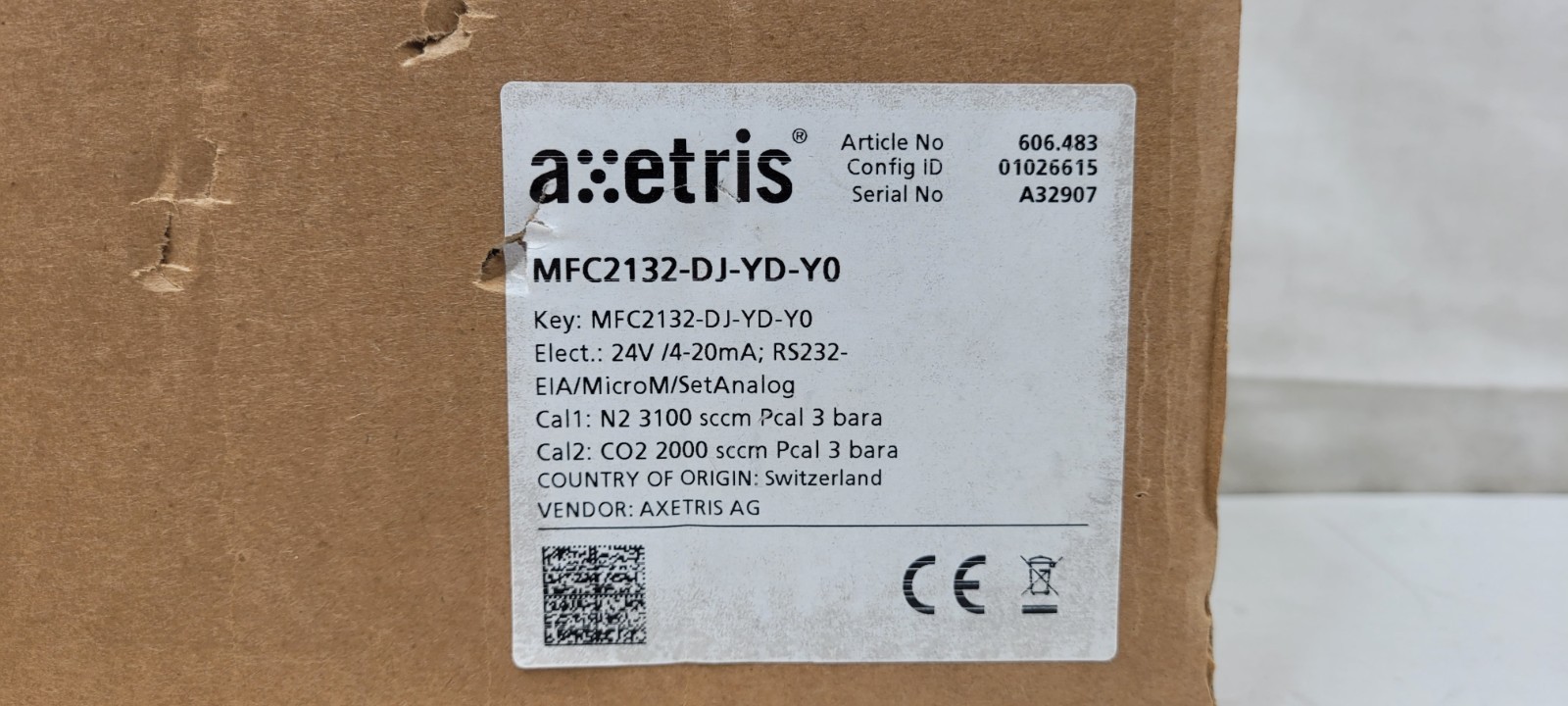 Axetris Leister Mass Flow Controller MFC 2132 RS-232 NEW