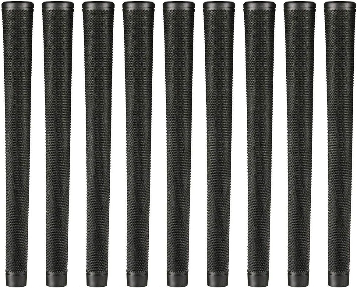 Arthritic Jumbo plus Golf Grips & Grip Kit, Black +5/32” Oversized Shock-Absorbi