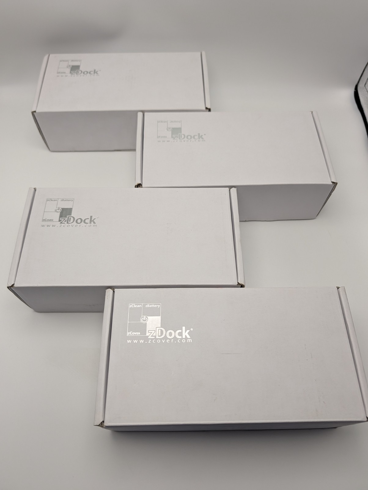 Lot of 4 New in Box ZCover ZDock Desktop Dual Charger Set with Dock-in-Case