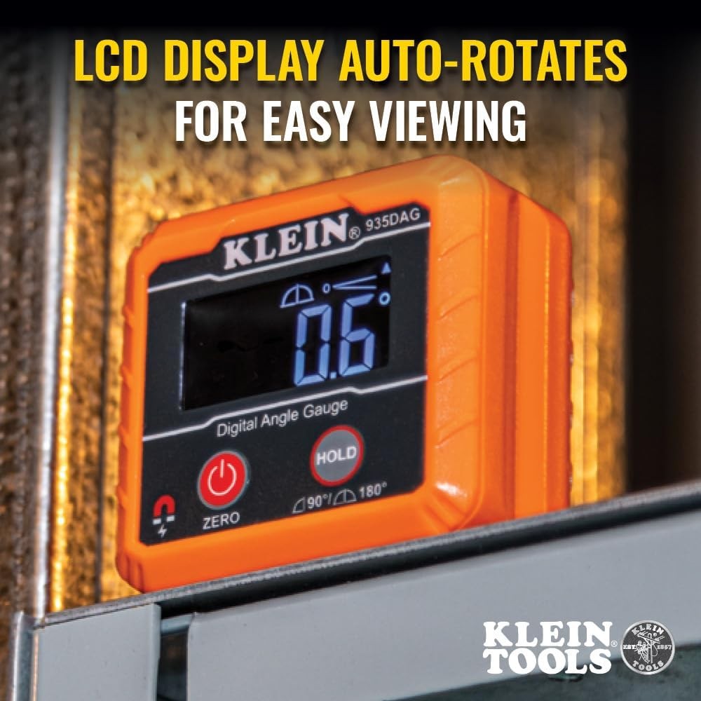 Klein Tools Digital Angle Gauge & Level Magnetic Base 935DAG
