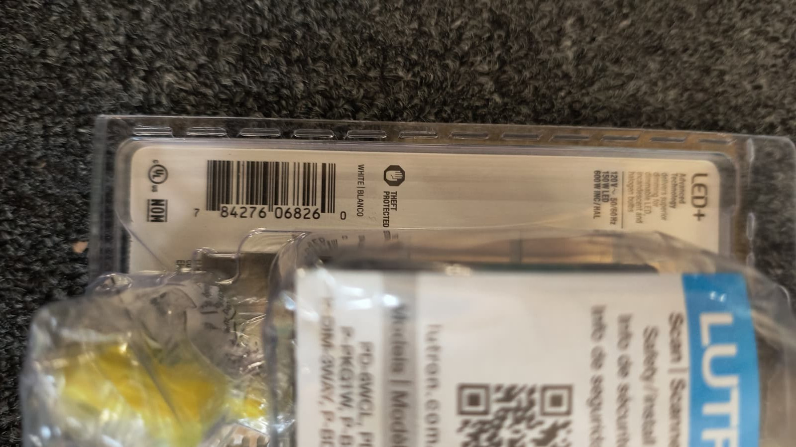 Lutron PD-6WCL-WH-R Lighting Dimmer Switch - White - E