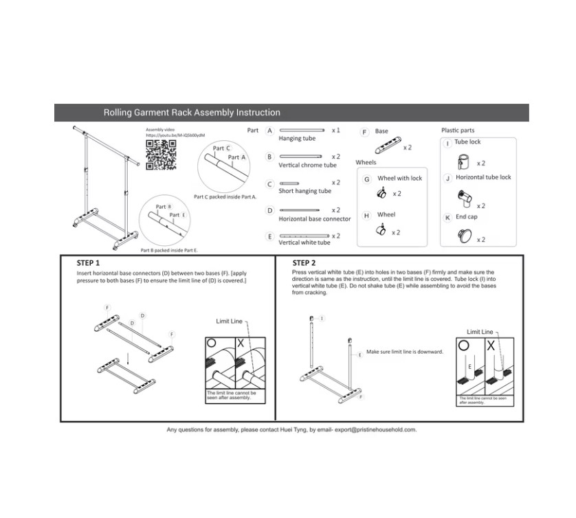 Mainstays Adjustable Metal Rolling Garment Clothes Rack, Chrome & White.....