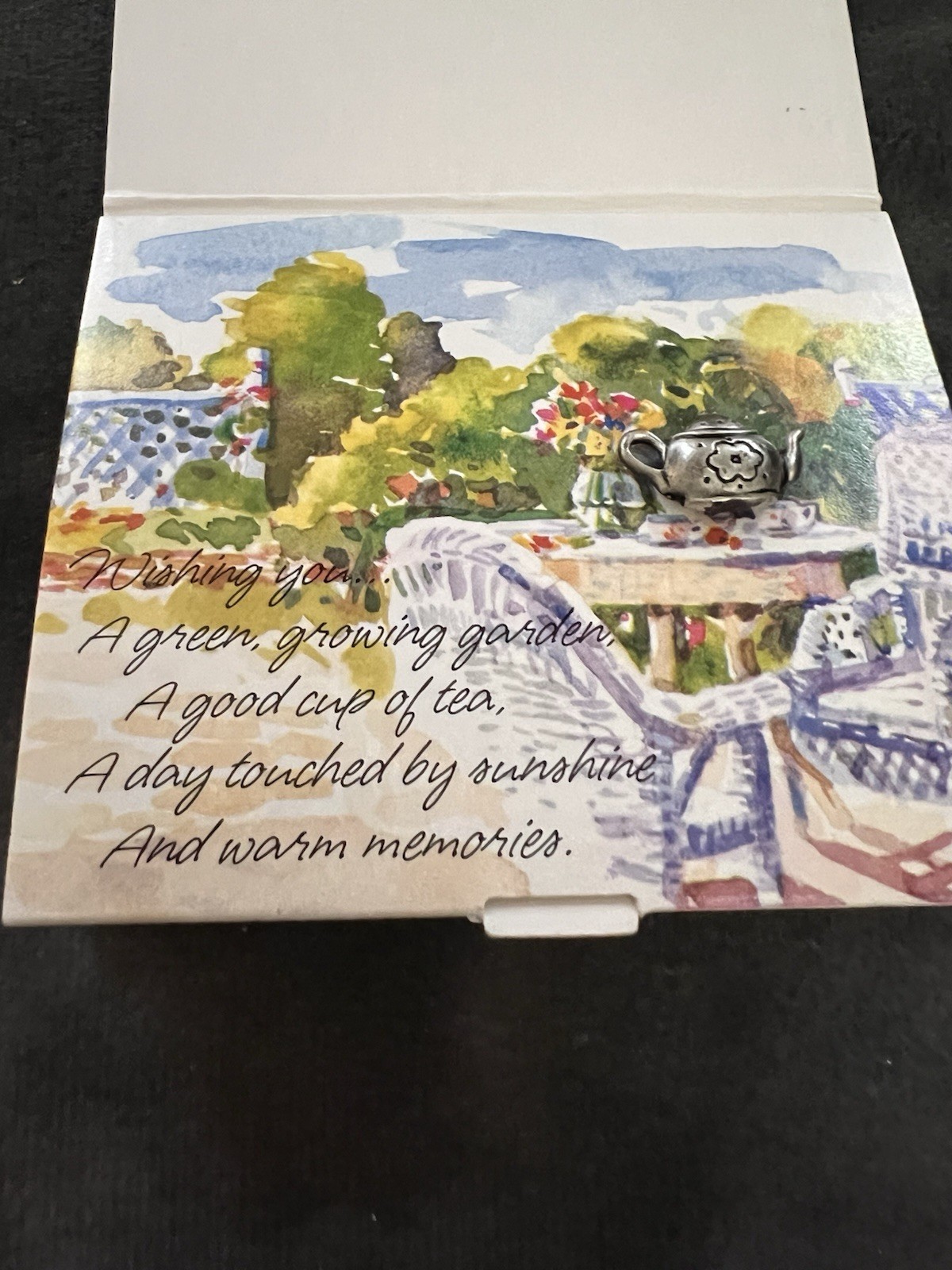 Vintage Hallmark Teapot Pin On Card ￼