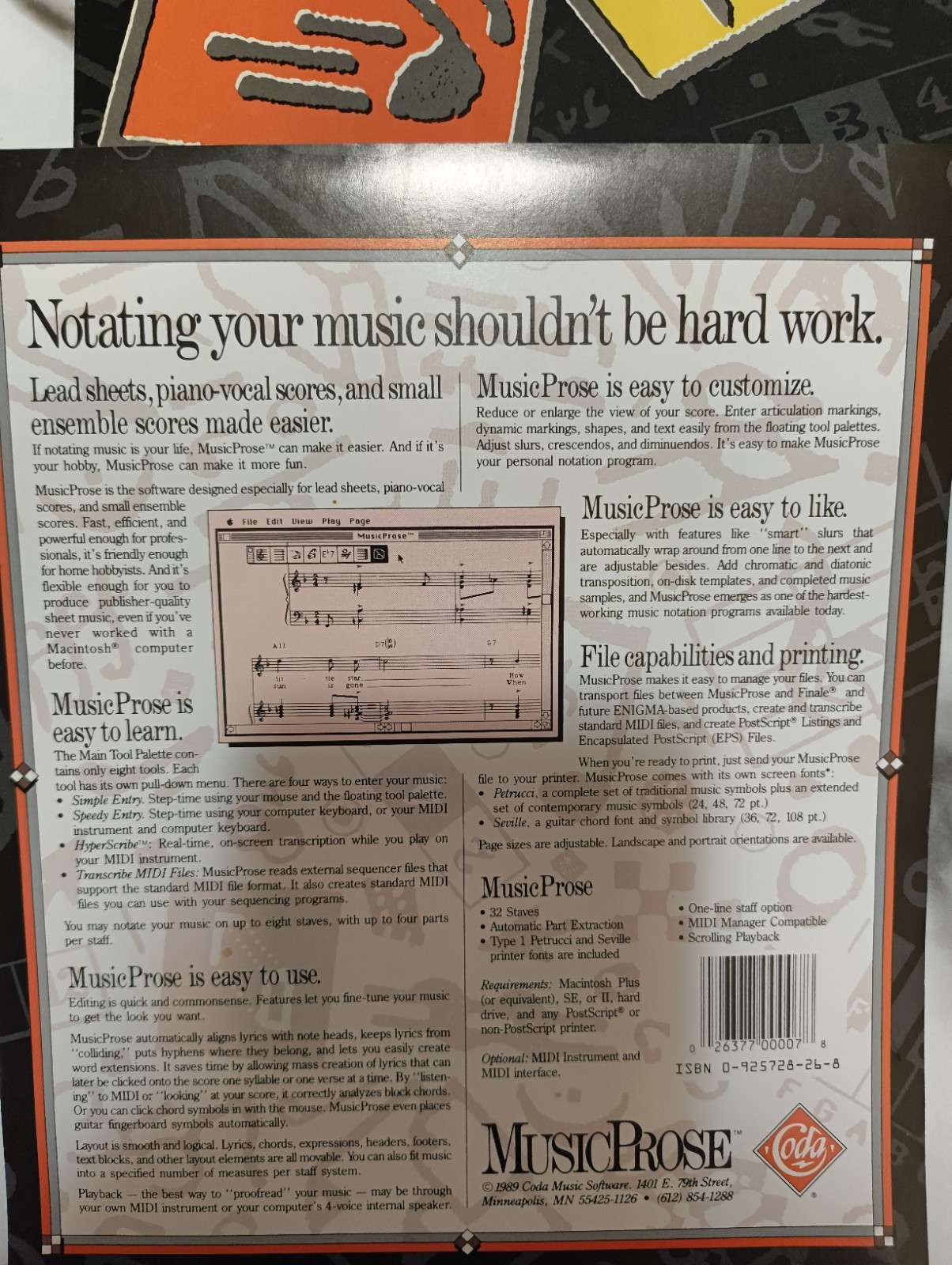 MusicProse for Macintosh