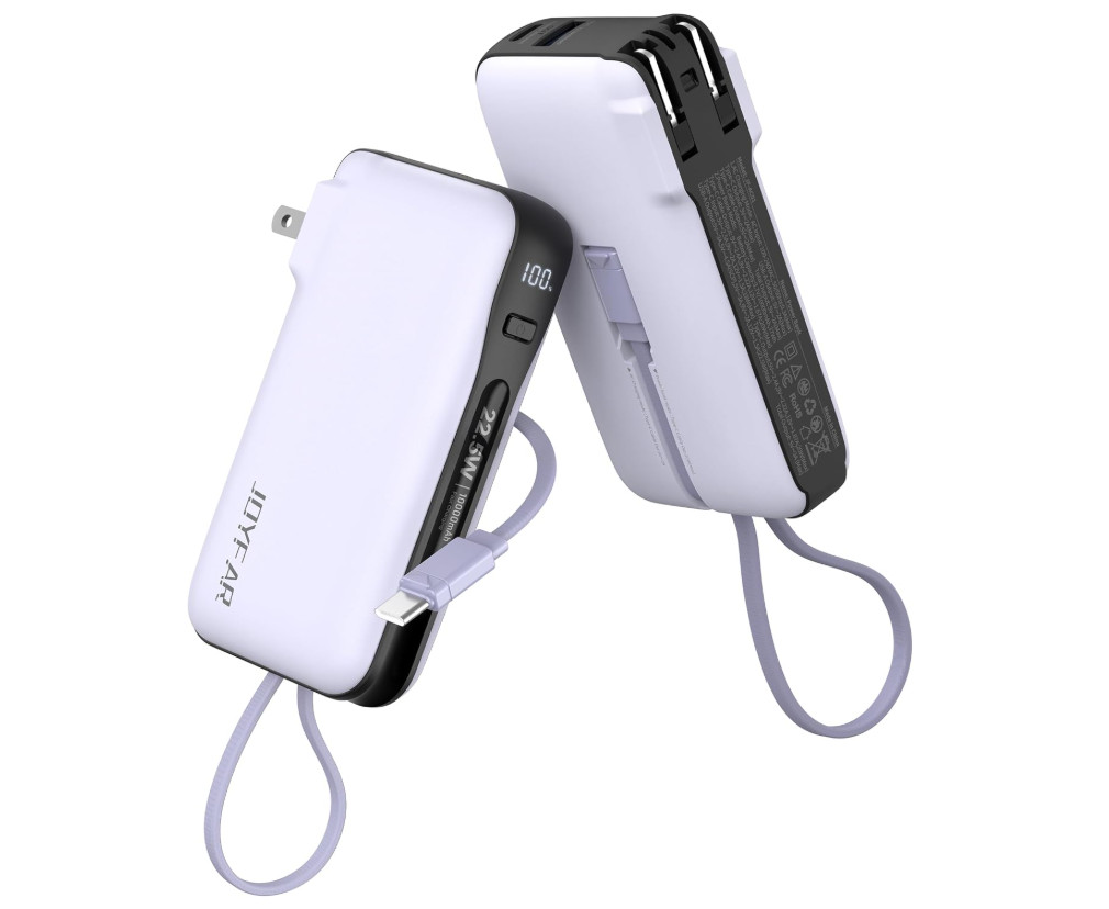 Joyfar 10000mah Power Bank Built-in cable