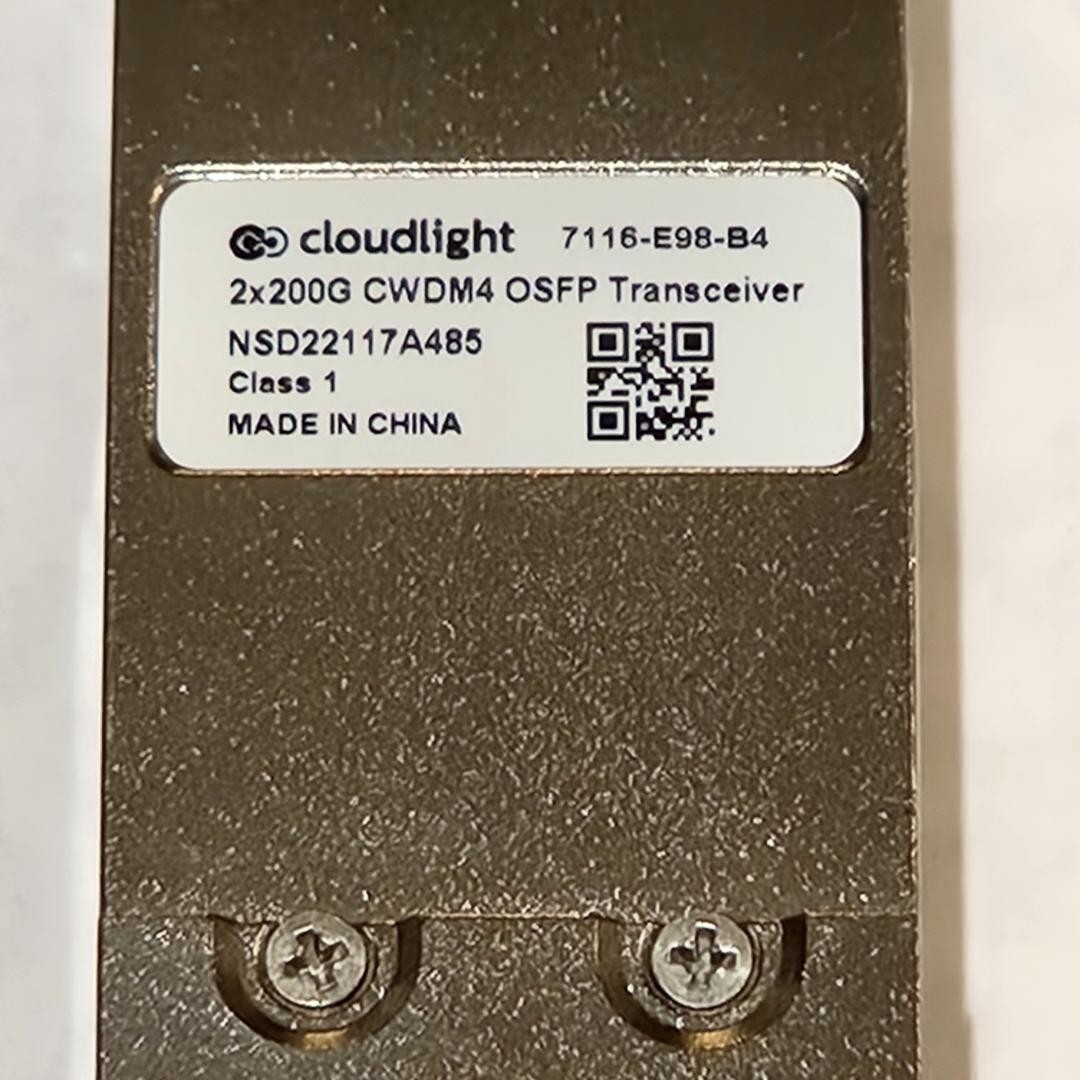 Cloudlight OSFP-400G-2FR4 2x200G CWDM4 1300nm 2km SMF mini-LC