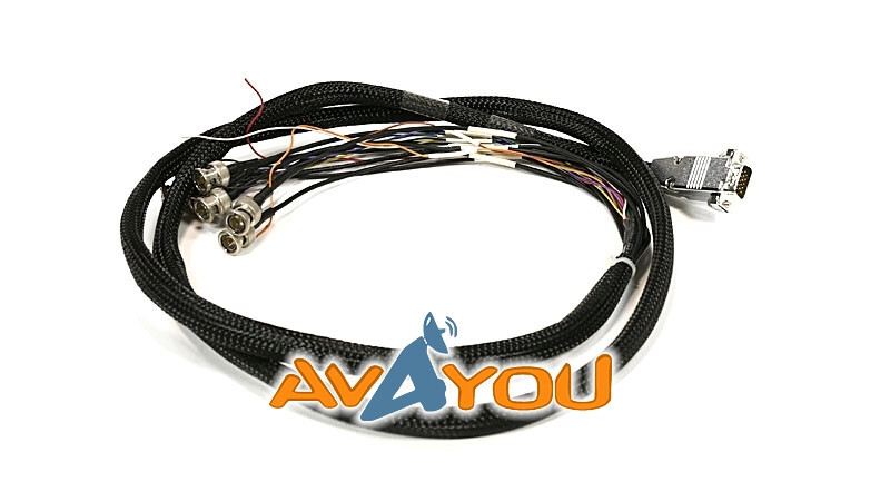 Evertz WPAES8-BNCM-6F HD15 Male to 8 BNC Breakout Cable for 7720AD8 or other