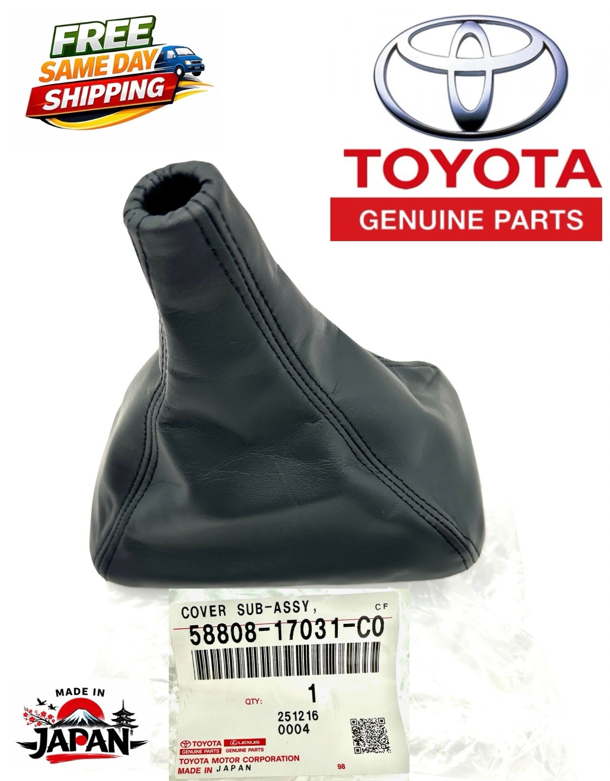 Genuine OEM 92-95 Toyota MR2 Shift Boot SW20 Manual M/T Black 58808-17031-C0 NEW