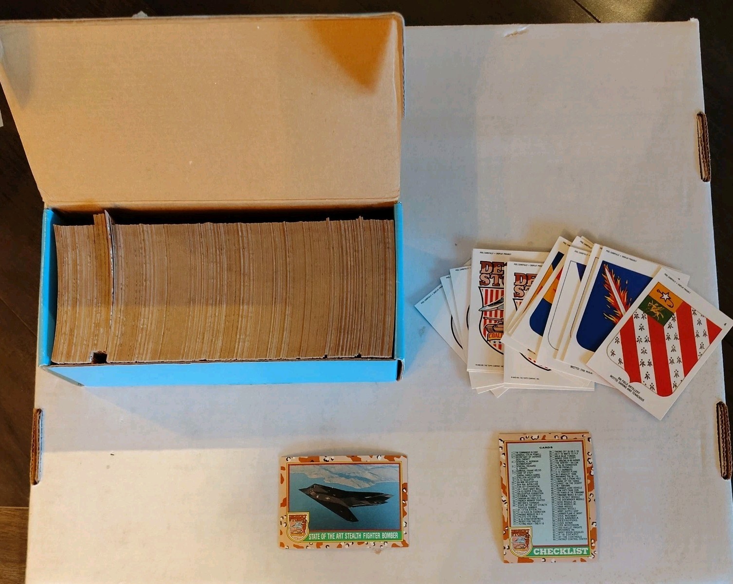 Various Desert Storm cards w stickers, aprox 400 in NM/MT ungraded 1st printing