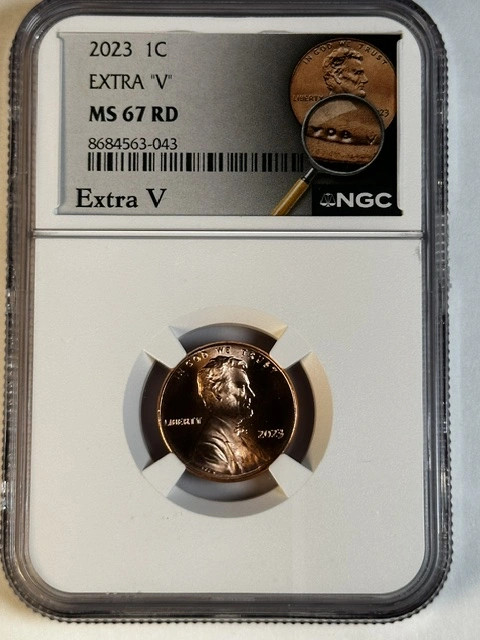 2023 VDB Lincoln Penny NGC MS-67 RD EXTRA "V"