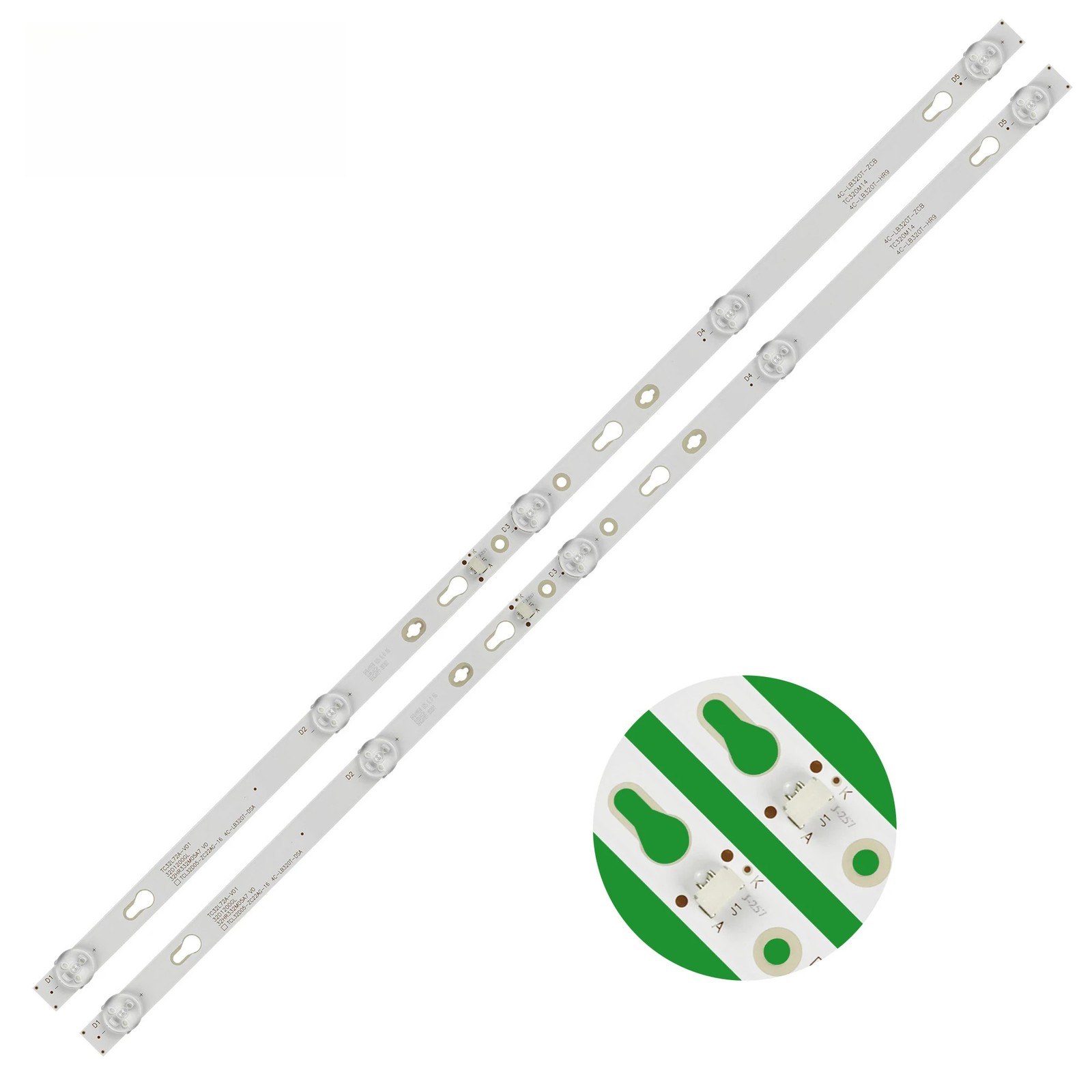LED Strip(2) For TCL 32S323 32S325LABA 32S325 32S6500S 32S5300 32S6800S W32-D12B