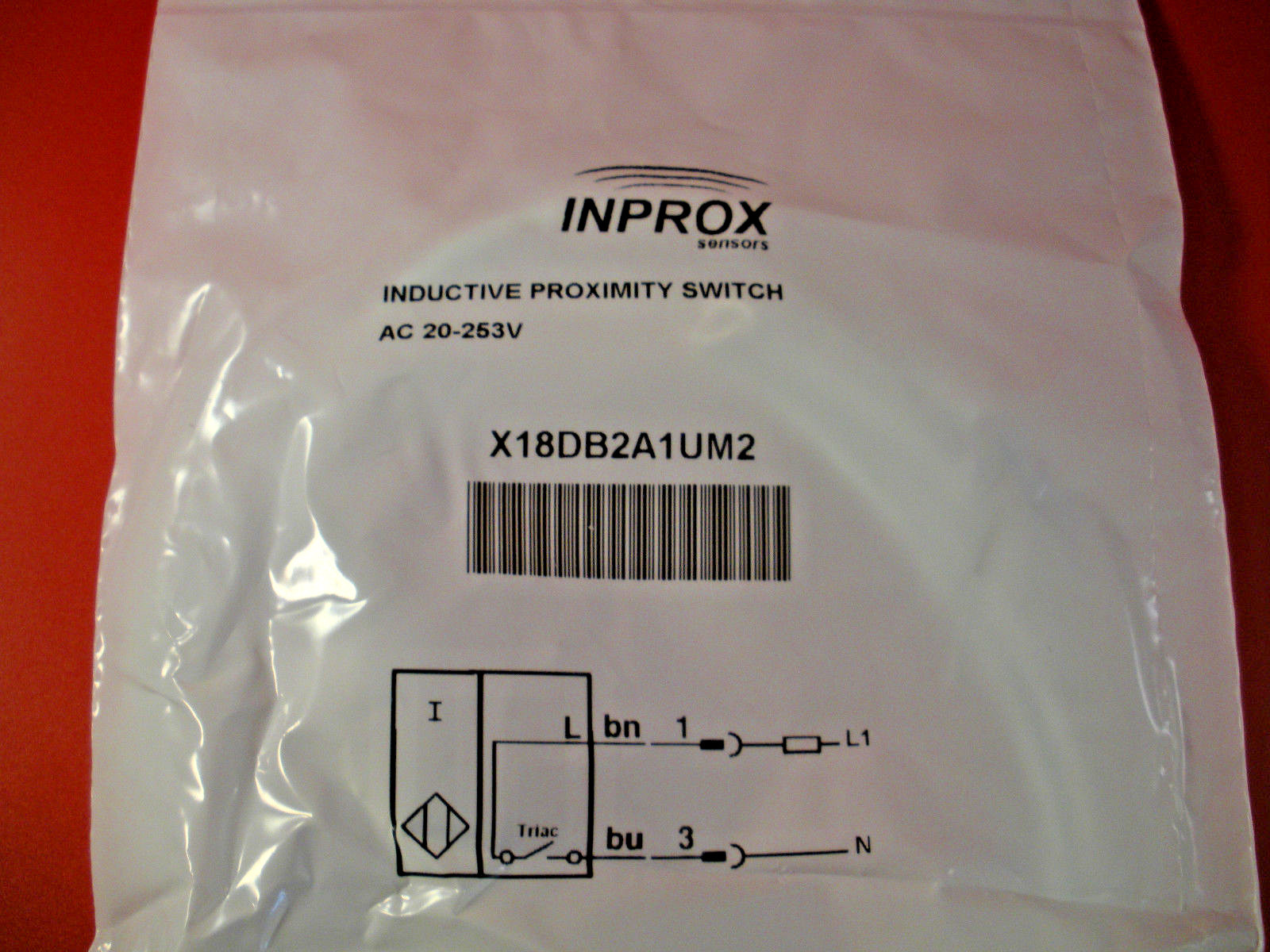 Inprox X18DB2A1UM2 Proximity Sensor Switch Inductive 20-253vac 2-Wire Nib New