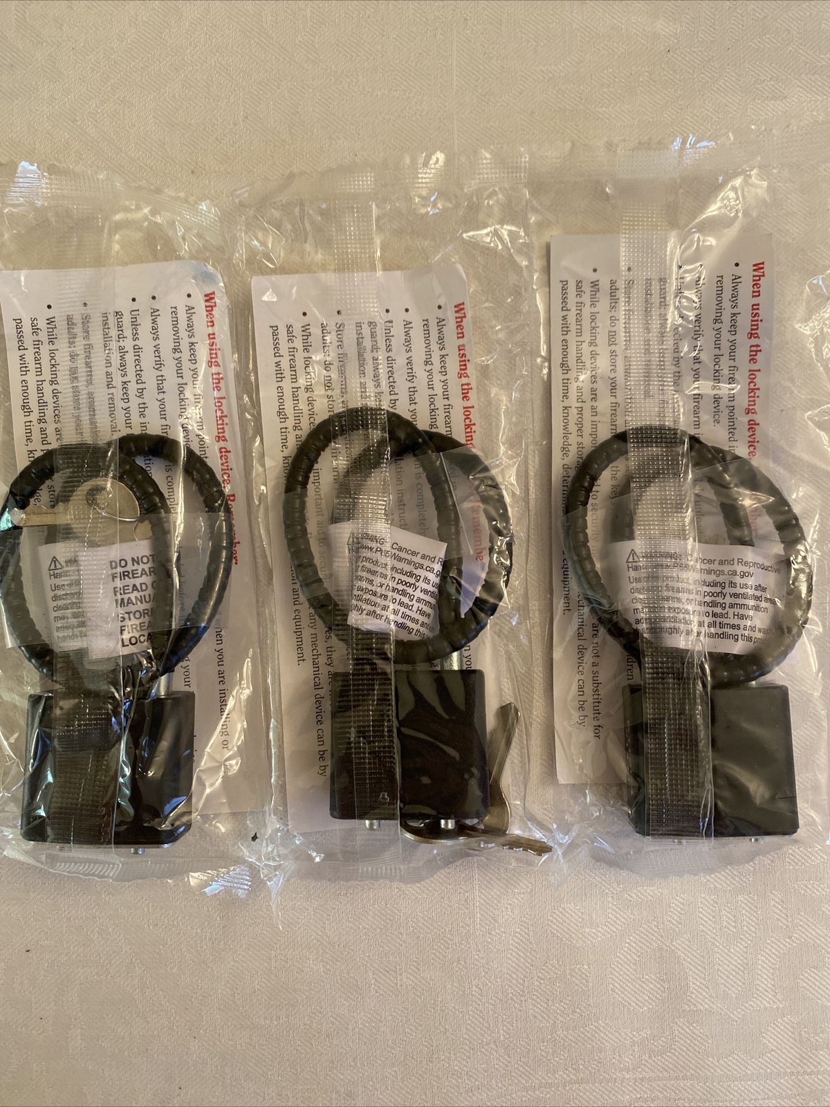 Regal Firearm Cable Lock R11SC3 Gun Rifle Shotgun Revolver Brand New 3 Locks