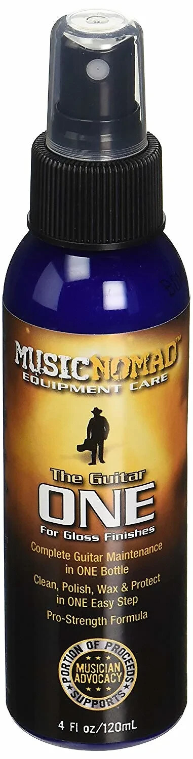 Music Nomad MN103, The Guitar One Detailer- All in One Cleaner, Polish, Wax 4 oz