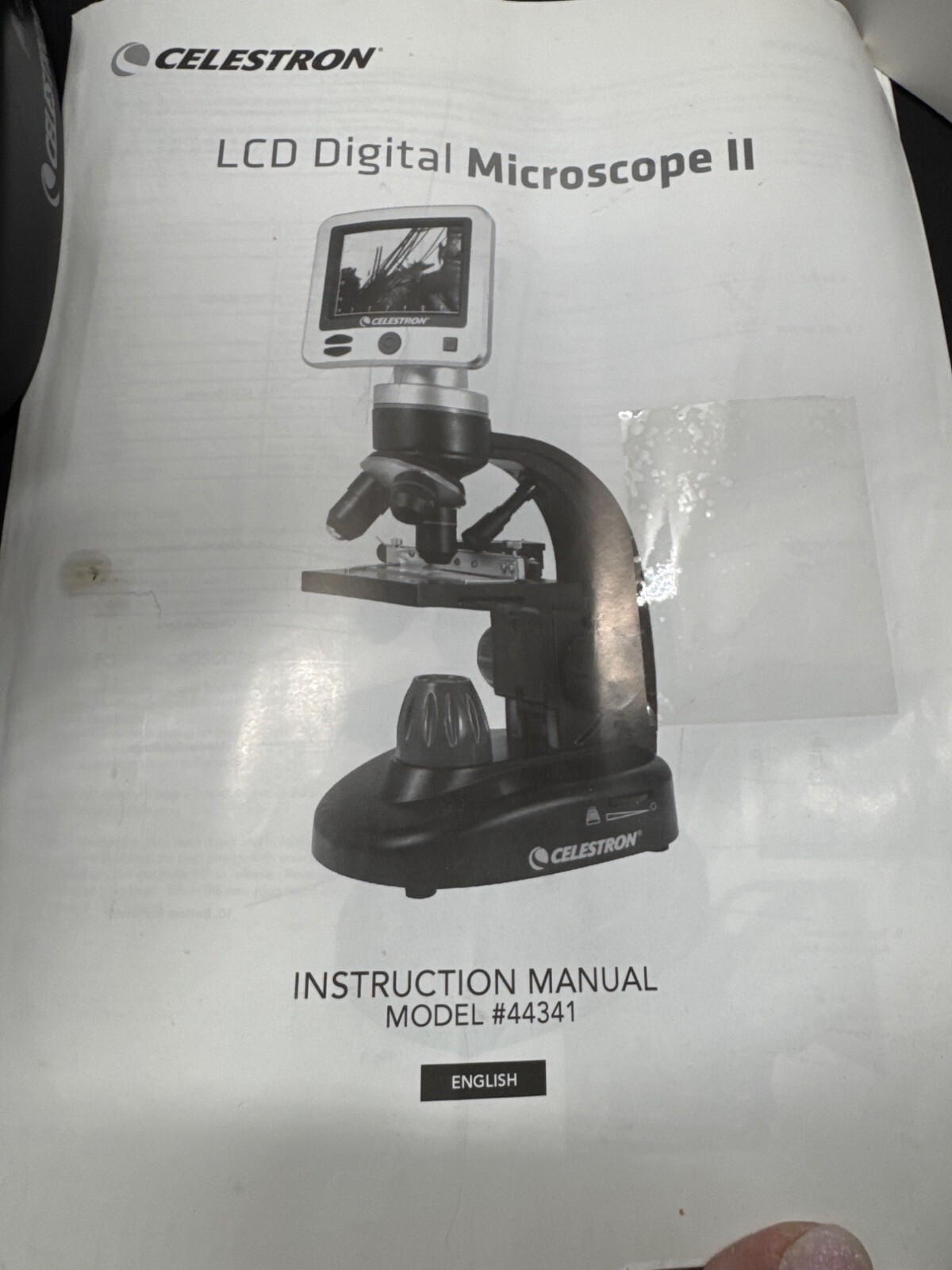 Celestron PARTS LCD Digital Microscope II Model #44341 W/ Slide Prep Kit & Carry